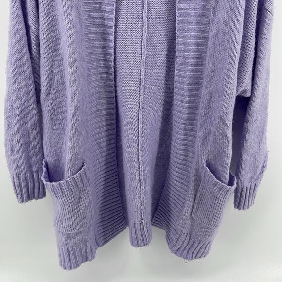 Aerie wool blend oversized chunky knit open front long line sweater cardigan XS - Picture 3 of 6